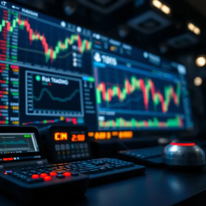 Visual representation of risk management strategies integrated into automated trading systems for binary options