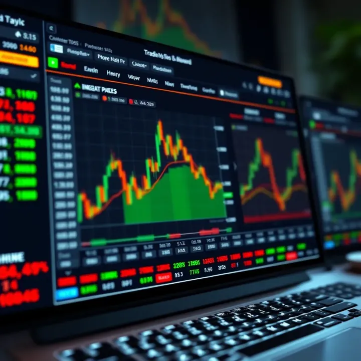 Dashboard of a forex trading platform showing currency pairs, charts, and trading tools