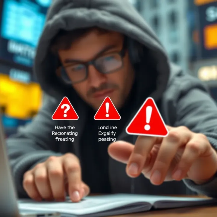 Visual guide highlighting warning signs and methods to protect personal and financial information from binary scams