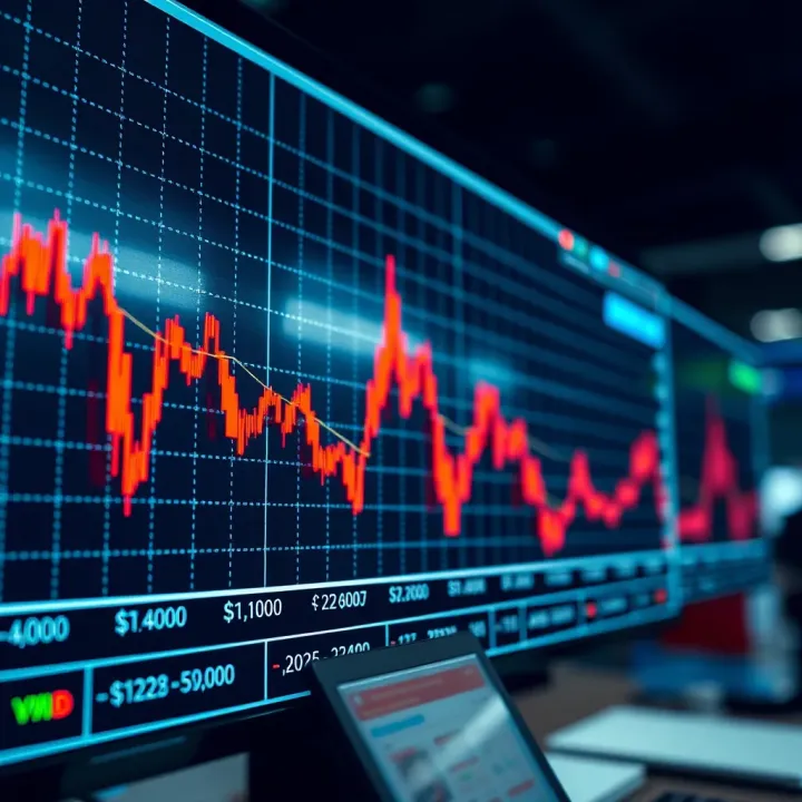 Graph showing upward and downward price swings in the Nairobi Securities Exchange
