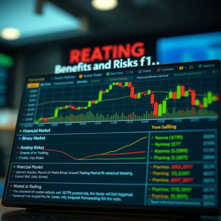 Chart showing benefits and risks associated with binary accounts in financial markets