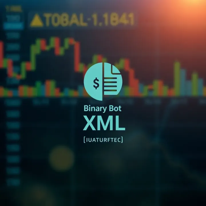 Diagram illustrating the structure and components of a Binary Bot XML file for automated trading