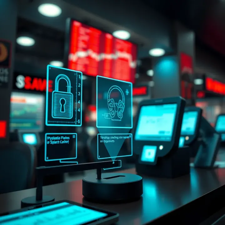 Visual representation showing the security features integrated within binary cashier technology