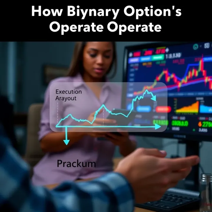 Diagram illustrating the operation of binary option brokers showing trade execution and payout process