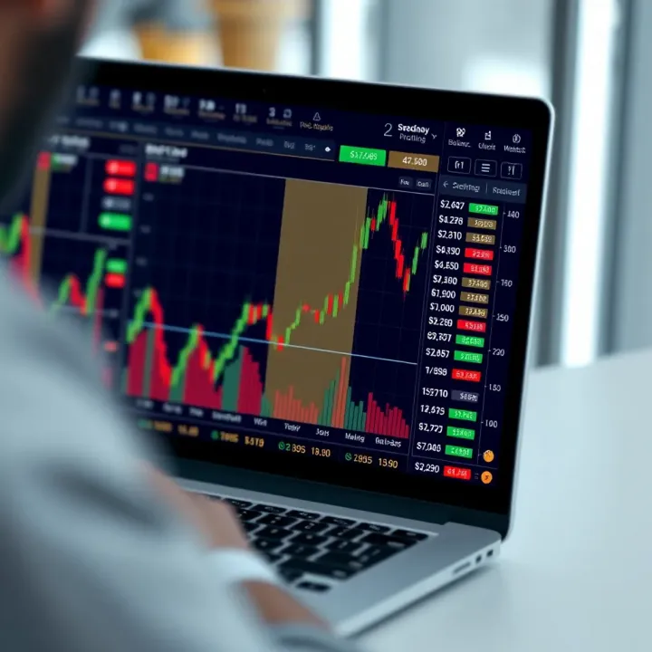 Secure Trading Platform Interface for Binary Options in Kenya Illustration of a secure online trading platform interface with charts and trading options
