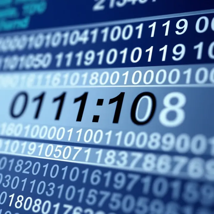 Example table converting binary number representation into decimal equivalent