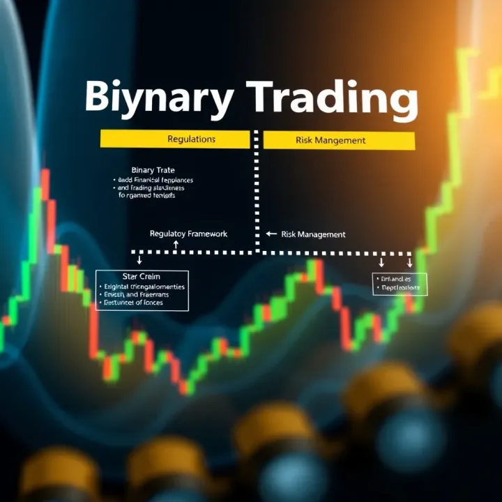 Diagram showing regulatory framework and risk management in binary trading