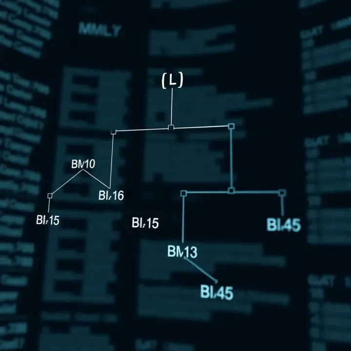 Diagram showing the hierarchical structure of a binary tree with nodes connected by branches