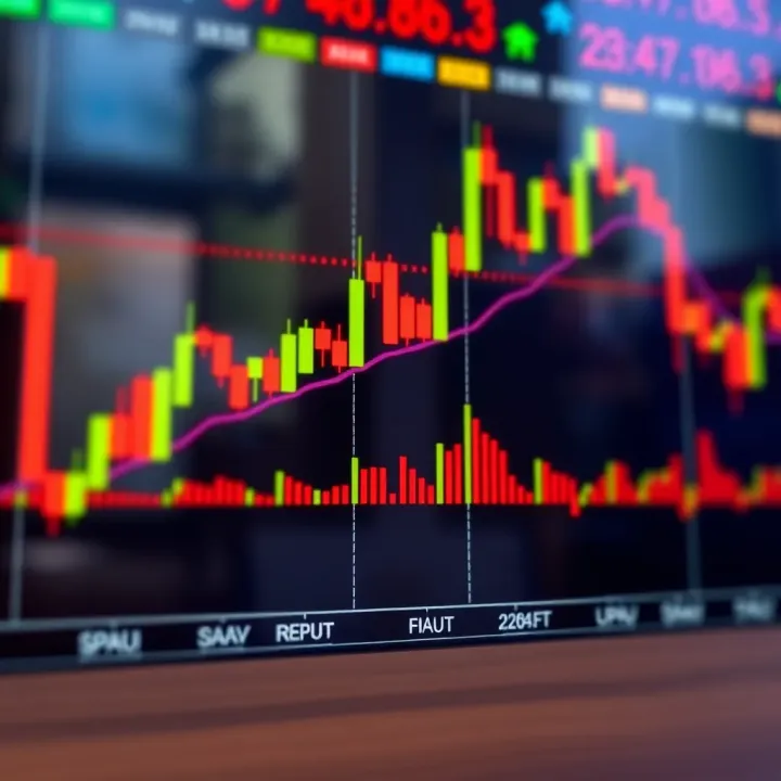 Illustration of candlestick chart highlighting bullish and bearish patterns for trading decisions