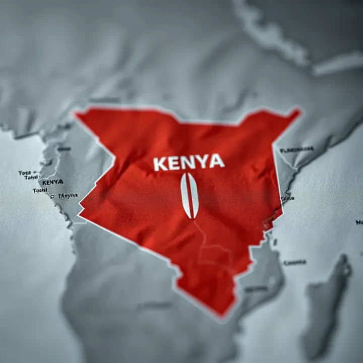 A map showing disaster risk zones in Kenya with highlighted vulnerable areas