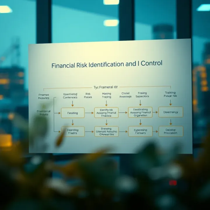 Framework for Financial Risk Identification and Control Flowchart showing the steps involved in identifying, assessing, and controlling financial risks within an organization