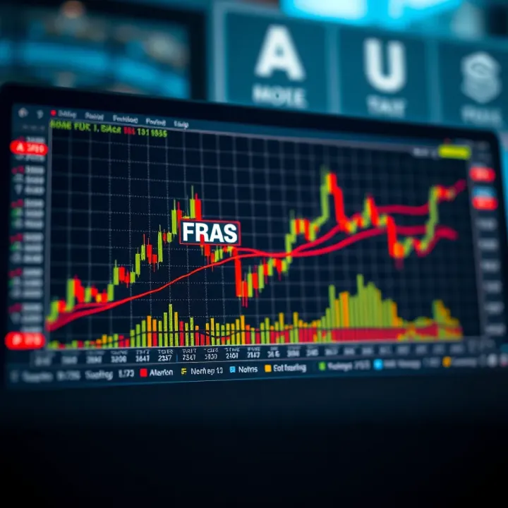 Graph showing various forex chart patterns used for market analysis