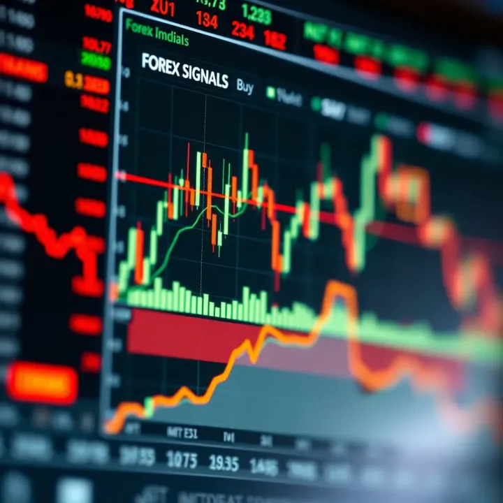 Graph displaying forex trading signals with clear indicators for buy and sell points