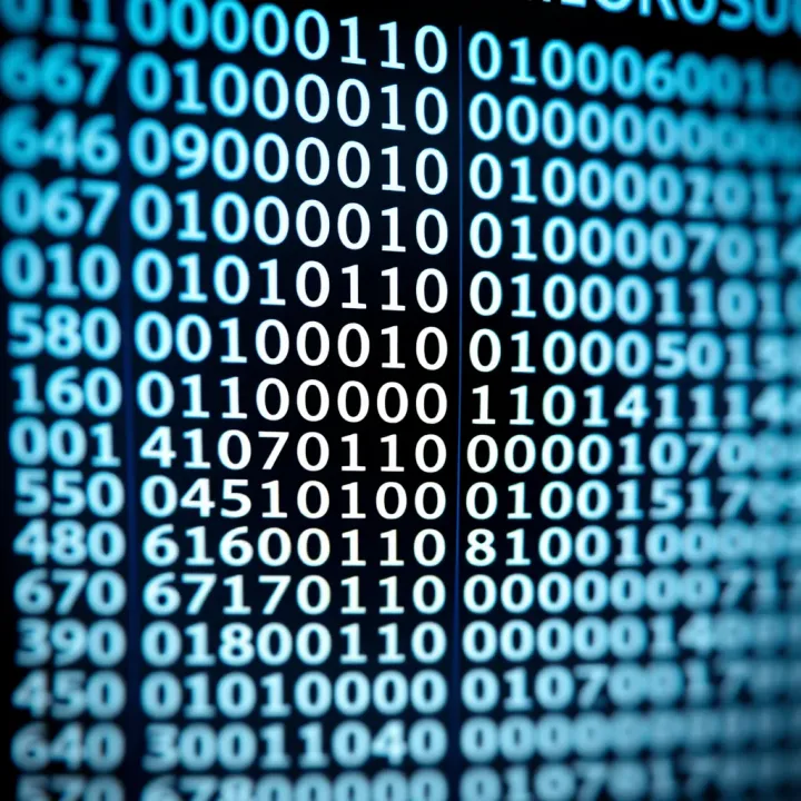 Visual representation of hexadecimal digits alongside their binary equivalents
