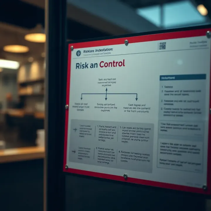 Flowchart showing steps in risk assessment and control methods tailored for business environments