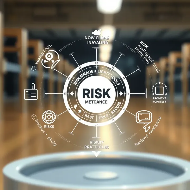 Illustration depicting tools and strategies for managing risks and improving resilience in organisations